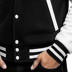 Plus Size Men's Wool Varsity Baseball <b>Winter</b> <b>Jacket</b> Custom Logo Quick Dry - Product Image 3
