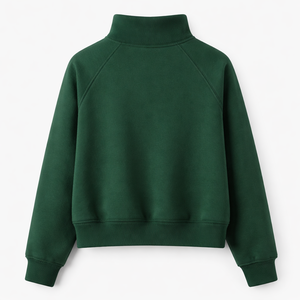 Sudadera Personalizada de Cuello Alto 100% Algodón Transpirable y Ecológica para Mujer - Venta al por Mayor Directa de Fábrica, Pedidos al por Mayor, Fabricante OEM - Product Image 2