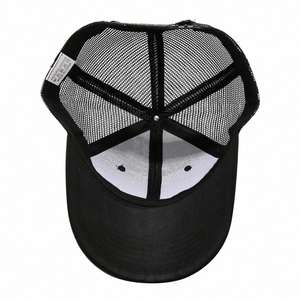 Gorra de béisbol deportiva Snapback de malla negra con logo personalizado, sombrero de sol a juego para adultos y niños, colores de verano, gran venta - Product Image 4