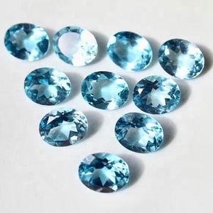 Topaze bleu ciel naturelle de 5 mm 7 mm, taille ovale facettée, pierre précieuse en vrac, qualité incroyable, véritable pierre de topaze au prix de gros d'usine - Product Image 2