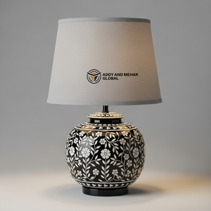 Modern Bone Inlay Table Lantern Aesthetic Floral Inlay <b>Ginger</b> <b>Jar</b> Light High-End Handicraft Decorative Accent Lamp with Custom - Product Image 1