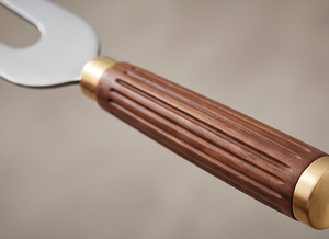 Elegant Stainless Steel <b>Cheese</b> <b>Knives</b> <b>Set</b> With Walnut Handle Perfect For Dining Kitchen Tableware And Wedding Party Serving - Product Image 2