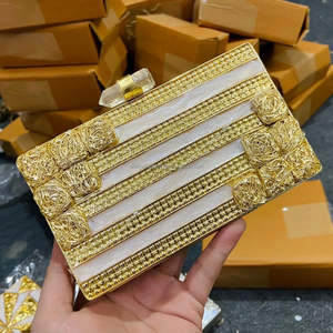 Clutch <b>Bags</b> for Women Luxury Handmade Luxury Clutch with Mother of <b>Pearl</b> & Brass Inlay From India for Sale - Product Image 2