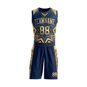 Ensemble de maillots de basket-ball respirants de haute qualité, imprimés en gris, 100% polyester, sublimés - Product Image 5