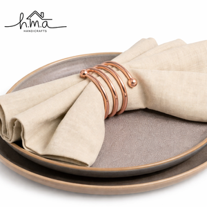 Handcrafted Brass <b>Plain</b> Napkin <b>Ring</b> Set Minimalist Table Setting Holder Elegant Dining Napkin Accessory for Wedding and Home - Product Image 6