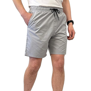 Shorts de sport décontractés pour hommes, été, haute qualité, 100% polyester, solides, séchage rapide, taille élastique, respirants, vente en gros - Product Image 1