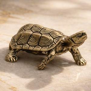 Figurine de tortue en métal classique pour décoration de centre de table, intérieurs luxueux et arrangements décoratifs élégants - Product Image 2