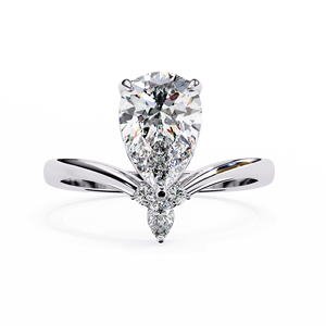Anillo de Compromiso con Diamante Cultivado en Laboratorio, Corte Pera, Certificado IGI, Anillo Solitario de Moissanita para Regalo de Boda - Product Image 3