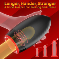 Entraîneur de pénis en silicone ABS, forme verme, avec rotation 3D, vibration et ventouse, pour hommes, aide à l'éjaculation par aspiration, pour le plaisir adulte