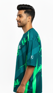 T-shirt oversize pour homme, streetwear urbain, sublimation, décontracté, tendance quotidienne - Product Image 5