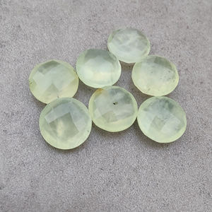 Pierre précieuse naturelle de Prehnite ronde taille briolette, pierre calibrée à taille damier pour la fabrication de bijoux, toutes tailles, vente en gros - Product Image 5