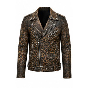 Purple PU Leather <b>Jacket</b> with <b>Rhinestone</b> Print Full Sleeve Biker Style All Seasons Motorcycle Wear Waterproof Windproof Unisex - Product Image 5