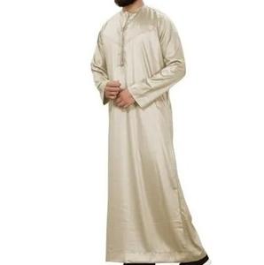 Thobes de qualité supérieure pour hommes, style Qatar et Dubaï, avec des coutures élégantes, vêtements islamiques musulmans, Thobes Jubba Kaftan Abaya pour hommes - Product Image 4