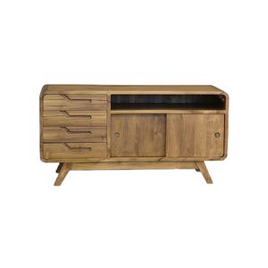 โต๊ะทีวีและตู้เสื้อผ้าไม้เนื้อแข็งสำหรับห้องนั่งเล่นตู้ด้านข้างห้องนอนไม้สักธรรมชาติ - Product Image 1