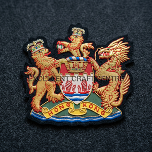 Écusson brodé à la main du blason de Hong Kong, à coudre sur tissu, pour vêtement, style classique - Product Image 3