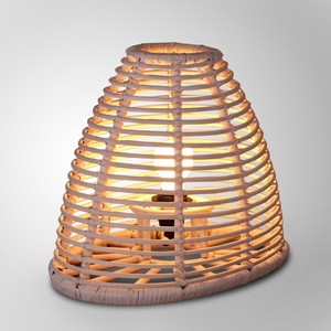Vintage Handbraided Rattan Table <b>Lamps</b> for Study Room and Bedroom Wholesale Natural Desktop <b>Lamp</b> - Product Image 1