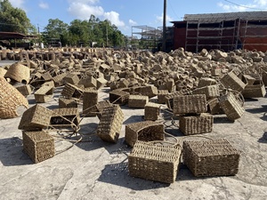 Direct From Vietnam Handmade Oval Seagrass Wicker <b>Basket</b> Best Price for Kitchen & <b>Bathroom</b> Storage & Decoration - Product Image 5