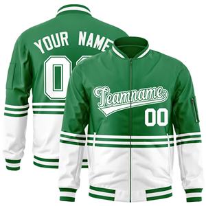 Chaqueta Bomber Varsity de Invierno Personalizada con Cierre de Cremallera, Cuello Alto, Nombre y Número del Equipo Bordados, Logotipo Frontal Informal y Elegante - Product Image 2