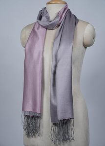 Elegante Chal Reversible de Cachemira y Seda para Mujer, Ligero, Suave y Lujoso, con Diseño de Doble Color para Viajes y Fiestas - Product Image 2