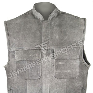 Chaleco de Motociclista para Hombre, Estilo Swat, Cuero Vacuno Premium, Cintura Ajustable y Bolsillos Ocultos, Chalecos 2026 - Product Image 3