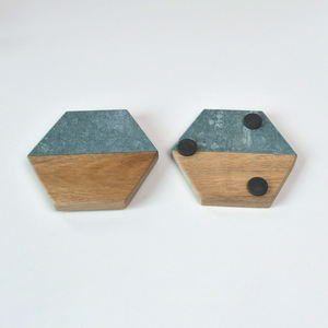 Sous-verres en bois d'acacia personnalisés, design créatif, moderne, écologique, Lavie Creations, cadeau de mariage, forme personnalisée, tapis pour tasses et bières - Product Image 6