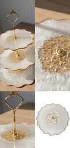 ขาตั้งเค้กเรซิ่นดีไซน์เนอร์พร้อมผิวลายหินอ่อนสุดพิเศษ - Product Image 4