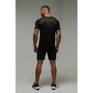 Conjunto de 2 piezas de shorts deportivos de algodón transpirable para hombre, estilo streetwear, con estampado gráfico, lavado ácido, venta al por mayor, peso pesado - Product Image 5
