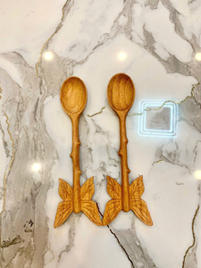 ผู้จัดจำหน่ายช้อนไม้รูปผีเสื้อจำนวนมากจากเวียดนาม วัสดุไม้ธรรมชาติสำหรับทำอาหาร ใช้เสิร์ฟในครัว พร้อมบริการสลักโลโก้ด้วยเลเซอร์ - Product Image 6