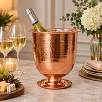 Seau à glace en métal au design élégant en forme de corne de cerf pour servir du vin, refroidir le champagne, hôtels, restaurants, bars et décoration d'événements spéciaux
