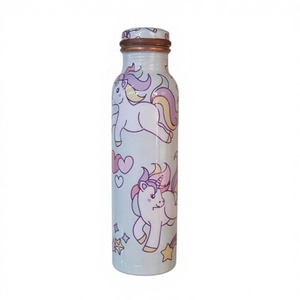 Food Contact Safe Copper <b>Water</b> <b>Bottle</b> 500ml Eco Friendly Lacquered Anti-corrosion Coating Handicrafts Daily Drinking Dishwasher - Product Image 6