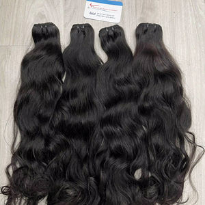 ผู้จำหน่ายผมดิบ ผมเวฟธรรมชาติแบบต่อผมสองชั้น ผมดิบแบบมัดเป็นช่อ สีดำธรรมชาติ - Product Image 6