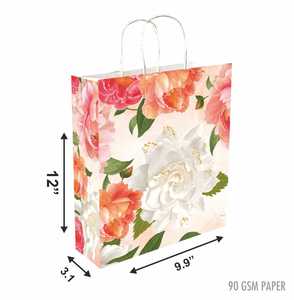 Heavy Duty Paper Carry <b>Bags</b> for Shopping and Packaging Matte Laminated Luxury Paper <b>Bags</b> with Rope Handles - Product Image 1