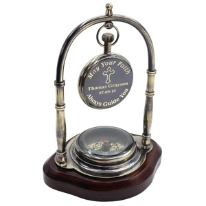 Horloge de bureau traditionnelle en laiton, mouvement mécanique, design circulaire, silencieuse, sans tic-tac, sonnerie horaire - Product Image 5