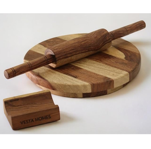 Wood Dough Roller Pins And Board Natural <b>House</b> Wholesale Kitchen <b>Tools</b> Acacia Wood Rolling Board And Roller Pin - Product Image 5