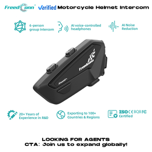 Système d'intercom <span class=keywords><strong>sans</strong></span> <span class=keywords><strong>fil</strong></span> pour casque FX PRO 6 Riders 1000m, <span class=keywords><strong>interphone</strong></span> pour moto, communication de groupe, intercom maillé - Product Image 2