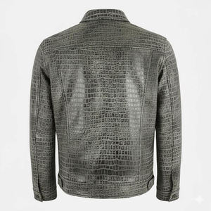 Veste bomber d'hiver en cuir personnalisée à la vente chaude pour hommes Logo avant Imperméable Coupe-vent Séchage rapide Toile Style vintage - Product Image 3