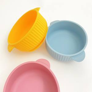 Tazón de Alimentación Dividido Antideslizante de Silicona Redonda para Bebés, de Grado Alimenticio, con Base de Vacío Fuerte, Lavable, con Estampado, para Niños de 0 a 6 Años - Product Image 2