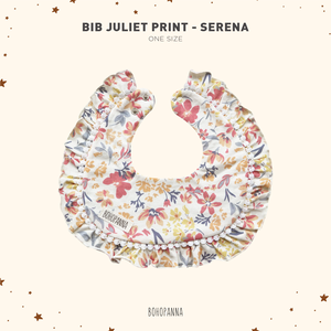 Bavoir bébé Clara à imprimé floral et volants, en coton doux, serviette d'alimentation et d'épaule, bavoir ajustable à bouton-pression pour nourrisson, taille unique, Bohopanna Goods - Product Image 4