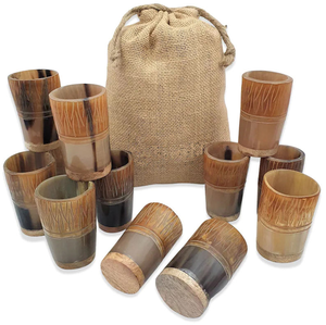 Vaso de Chupito de Cuerno de Búfalo Natural Orgánico, Pulido, Rústico y Ecológico para Agua, Cerveza, Té, Café, Navidad, Fiestas - Product Image 3