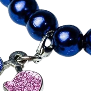 Blue Pearl Beaded <b>Bracelet</b> with Boy and Girl Charms <b>Stretch</b> Wrist <b>Bracelet</b> Fashion Jewelry Gift for Women Everyday Wear Set Box - Product Image 5