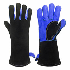 Gants de soudage TIG en cuir pleine fleur renforcé, certifiés CE, résistants à l'abrasion, pour la sécurité incendie - Product Image 5