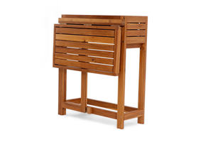 Mesa de Jardinería de Madera Maciza para Exteriores con Estantes de Almacenamiento y Ganchos para Herramientas para Centros de Jardinería y Viveros - Product Image 5