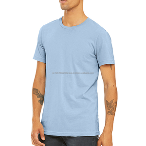 Camiseta de Alta Calidad Personalizada 100% Algodón con Estampado Digital para Hombre, Azul Cielo - Product Image 3