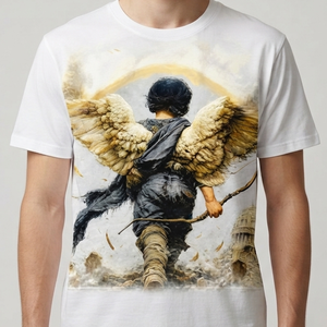 เสื้อยืดพิมพ์ลายกราฟิกแบบกำหนดเอง ทรงปกติ สไตล์เทรนดี้ใหม่ เสื้อผ้าสตรีทแวร์ แขนสั้น ผ้าคอตตอนเจอร์ซีย์ สำหรับทุกเพศ - Product Image 5