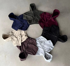 Custom Quality Two Pieces Sets Vintage Blank Hoodie and Sweatpants Sweat Track Suit Gym Zip up Baggy Oversize <b>Plain</b> <b>Tracksuit</b> - Product Image 4