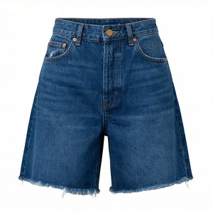 Shorts de Mezclilla de Calidad para Mujer, Jeans de Cintura Alta, Estilo Chic, Ropa Casual de Verano, Color Personalizado, Prenda Elegante - Product Image 1