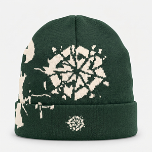 Bonnet tricoté à revers 100 % acrylique personnalisé en gros, broderie réglable unisexe, chapeau d'hiver – Style urbain, haute qualité, plage - Product Image 3