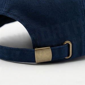 Unisex <b>Navy</b> Blue 6-Panel <b>Baseball</b> <b>Cap</b> Cotton Twill Fitted Casual Hat Adult Size 58-60CM Solid Color - Product Image 6