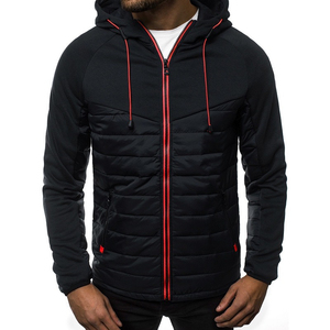 Hot Sale Custom Printed <b>Men's</b> Winter Puffer <b>Jacket</b> <b>Canvas</b> Fabric Stand Collar Male Padded Bubble Warm OEM - Product Image 5