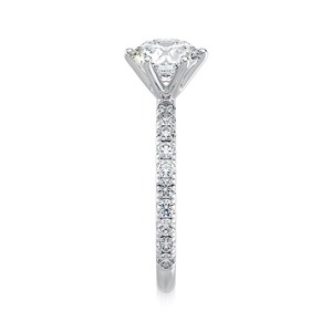Anillo de Compromiso con Diamante Cultivado en Laboratorio de 2 Quilates, Corte Redondo, Oro Amarillo, Pavé, Solitario, Anillo de Boda, Joyería Personalizada OEM al por Mayor - Product Image 3